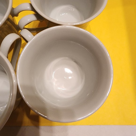 Adorable Pink Lilly footed mugs - set of 4 Gibson Saratoga - New - Picture 12 of 15